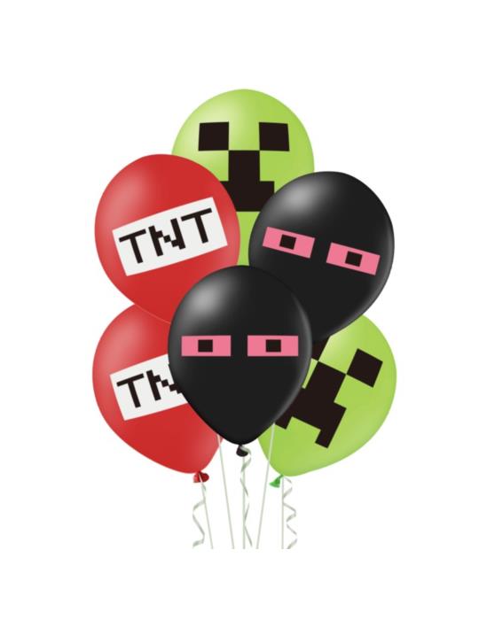 Balony TNT gamingowe 12szt 400577 zestaw Mine 12cali