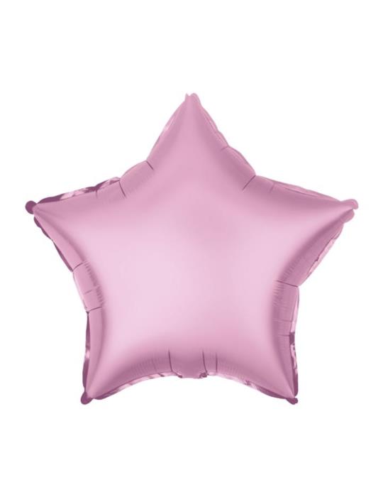 Balon Gwiazdka różowa 460463 foliowa matowa 18 cali