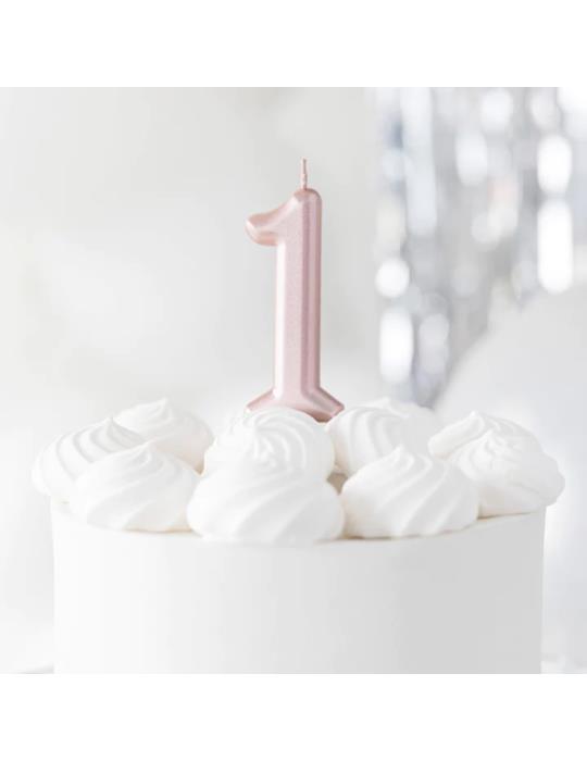 Świeczka Cyfra 1 Różowe Złoto 420252 rose gold urodzinowa