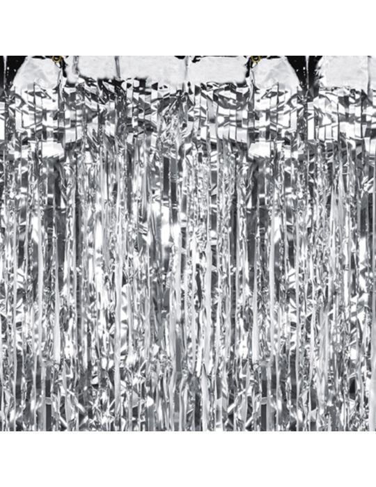 Kurtyna Dekoracyjna Srebrna 511152 100x250 cm