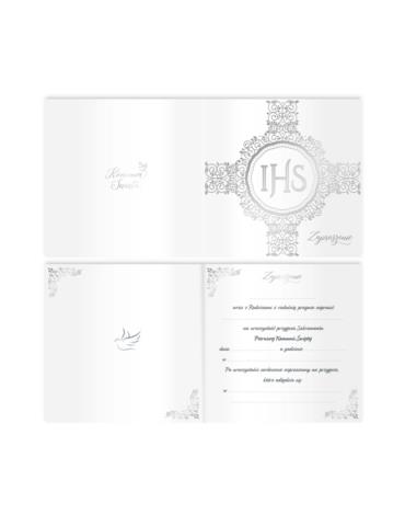 Zaproszenia na Komunię IHS 132609 10 sztuk pierwsza komunia