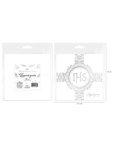 Zaproszenia na Komunię IHS 132609 10 sztuk pierwsza komunia