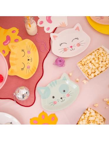 Talerzyki Kotki Urodzinowe 6szt 151150 papierowe 20,5 x 15 cm koty