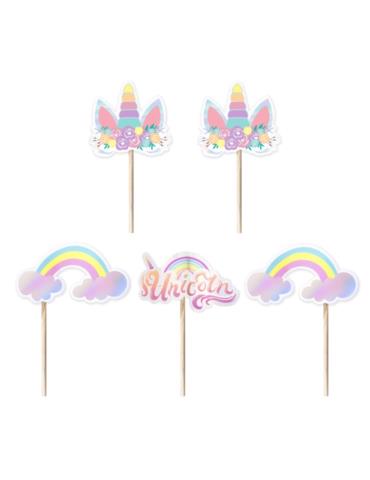 Toppery do Ciastek Jednorożec 512331 5 sztuk
