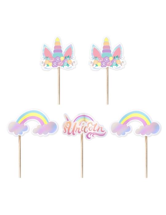 Toppery do Ciastek Jednorożec 512331 5 sztuk