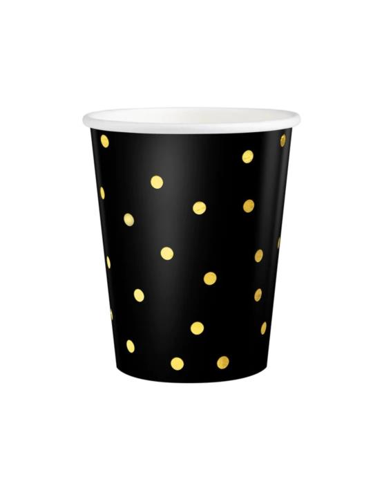 Kubeczki w Kropki 512822 6 sztuk 220ml papierowe sylwester przyjęcia
