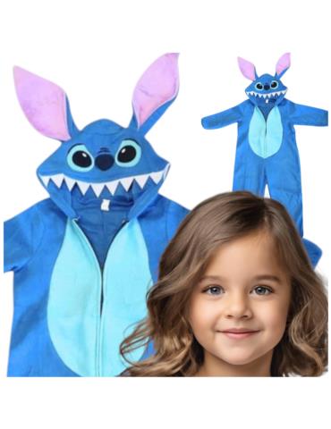 Strój Stich Sticz ST010 122/128 niebieski kombinezon piżama stworek bajka disney