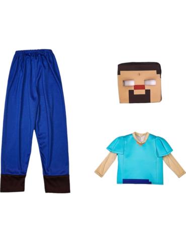 1 Strój Ludzik Niebieski ST015 122/128 Stev gra pikselowy craft