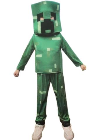 1 Strój Ludzik Zielony Criper ST016 122/128 craft gra pikselowy