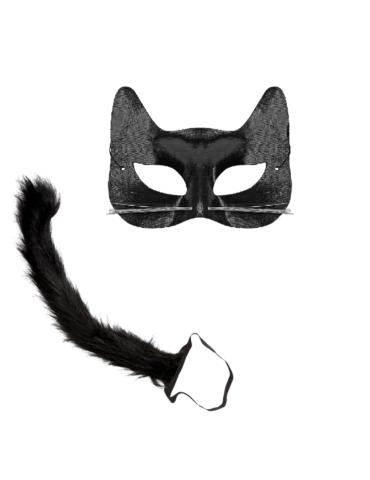 1 Zestaw Strój Kotka Maska Ogon ZES640 Kota 2el