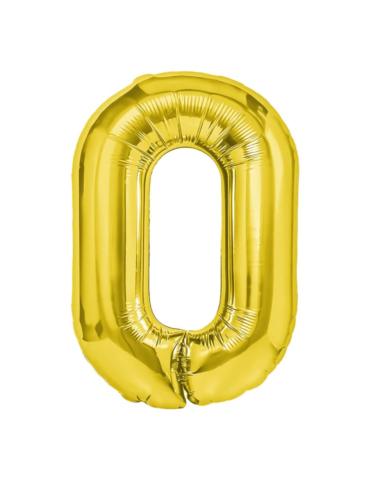 Balon foliowy Cyfra 0 złoty 450012 100 cm