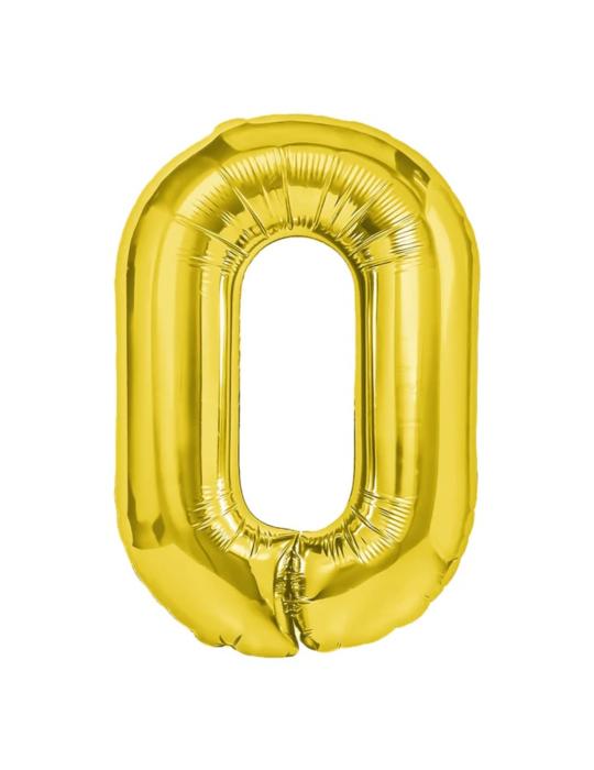 Balon foliowy Cyfra 0 złoty 450012 100 cm