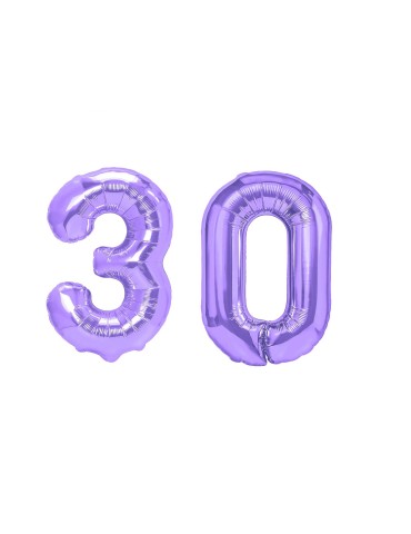 Zestaw Balonów Urodzinowych 30-tka Fioletowy 2el MK695