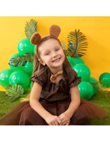 1 Zestaw Misia Niedźwiadek Opaska 133804 Ogon brązowy Miś Zoo zwierzęta