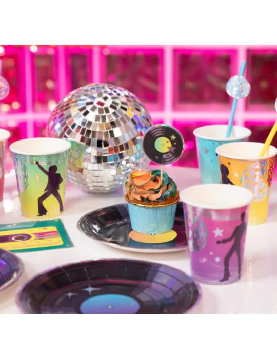 1 Kubek Retro Disco 6szt. 220ml 156728 Lata 70-te i 80-te