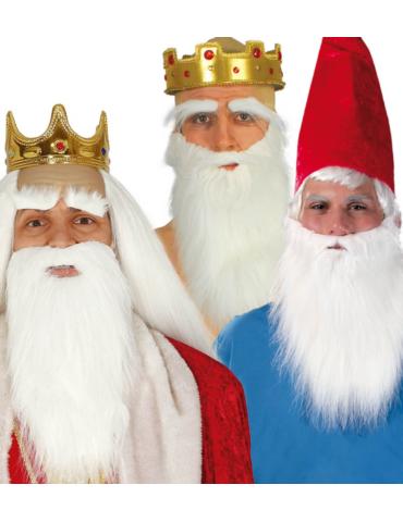 Broda długa biała 11501BZ Starzec Król Skrzat Krasnal Mag Czarodziej Czarnoksiężnik