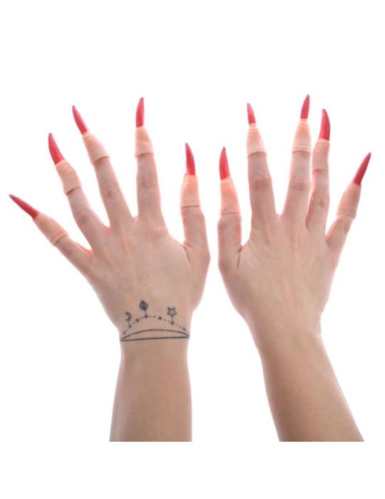 Pazury Czarownicy Czerwone DZD22104C kły wiedźma halloween