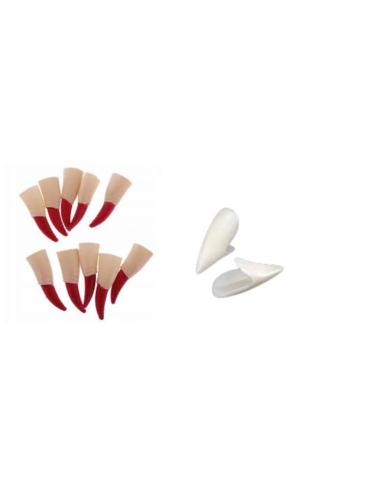 Pazury Czarownicy Czerwone DZD22104C kły wiedźma halloween