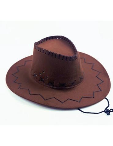 Kapelusz Kowboj Dziecięcy TC2361-1B Welur Brązowy