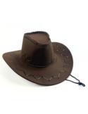 Kapelusz Kowboj Dziecięcy TC2361-1CB Welur Ciemny brązowy