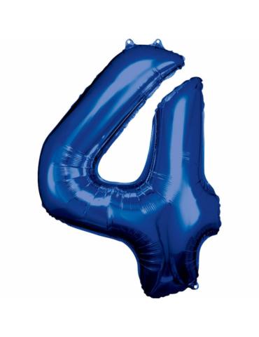 Balon foliowy Cyfra 4niebieska 9907282BZ 86cm.