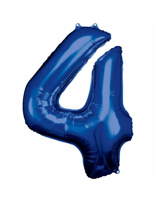 Balon foliowy Cyfra 4niebieska 9907282BZ 86cm.