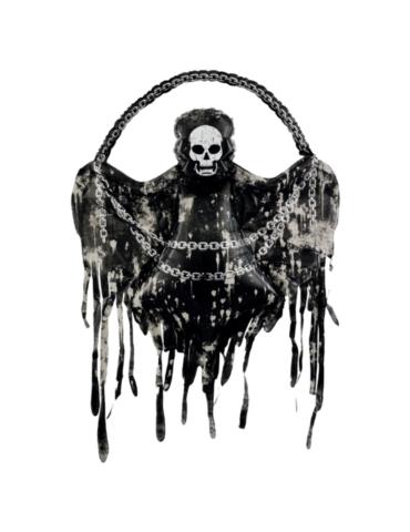 1 Balon Śmierć z Łańcuchami 167892 118 x 150 cm Halloween foliowy Kościotrup