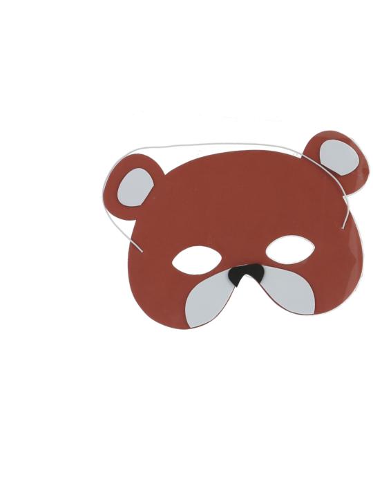 Maska Zwierzątka Pianka PM048 MIŚ Misia Niedźwiadka BRĄZOWY