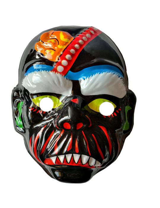 Maska Potwór Czarny Diabeł PVC PM070 Halloween dla dzieci Afrykańska