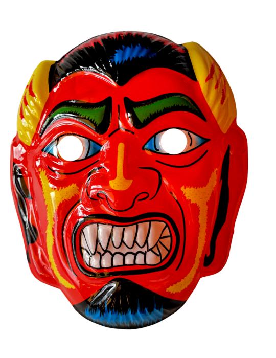 Maska POTWÓR CZERWONY DIABEŁ PVC PM071 Halloween dla dzieci