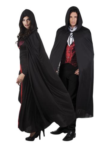 1 Ad Peleryna z Kapturem Czarna TG67624 Dla Dorosłych halloween 150cm