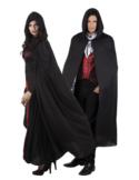 1 Ad Peleryna z Kapturem Czarna TG67624 Dla Dorosłych halloween 150cm