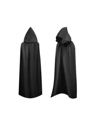 1 Ad Peleryna z Kapturem Czarna TG67624 Dla Dorosłych halloween 150cm