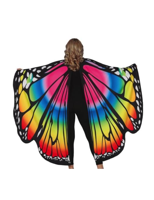 Ad Strój Motyla Peleryna Skrzydła DD106 Kolorowe Lux One Size