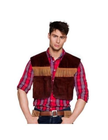 Ad Strój Kamizelka Kowboja DD112 L Szeryfa dla dorosłych brązowa dziki zachód western