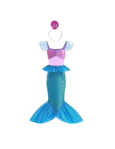 Strój Syrenka ST822 122/128 z opaską Syrenki Mermaid Syrena Arielka Podwodny Świat ogon