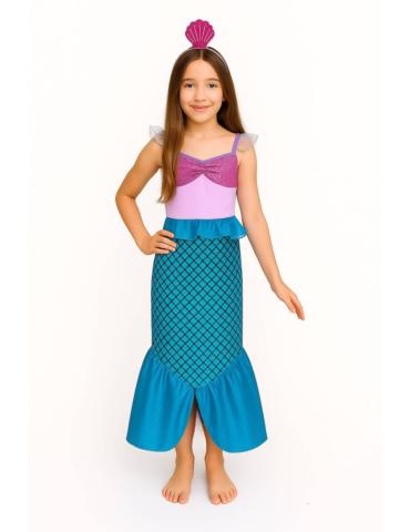 Strój Syrenka ST822 134/140 z opaską Syrenki Mermaid Syrena Arielka Podwodny Świat ogon