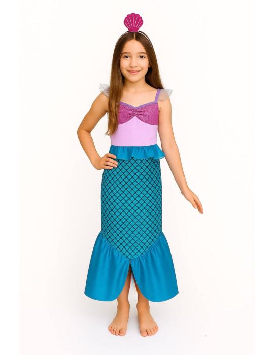 Strój Syrenka ST822 134/140 z opaską Syrenki Mermaid Syrena Arielka Podwodny Świat ogon