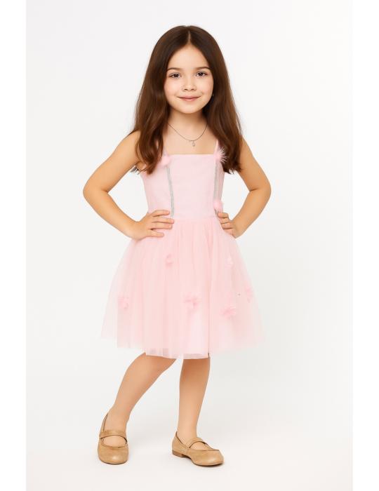 Strój Królowa Elfów ST731 134/140 Księżniczka różowa LUX Wróżka Czarodziejka Calineczka Motylek