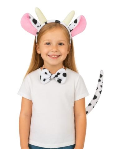 Zestaw Krowy Opaska Ogon Mucha A3434 zestaw 3 cz. Krowa Krówka