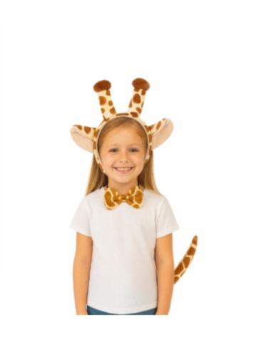 Zestaw Żyrafa Opaska Ogon Mucha A3439 Zestaw 3 cz. Żyrafki Przebranie Żyrafa