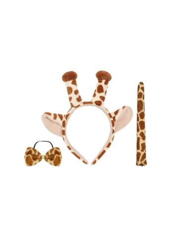 Zestaw Żyrafa Opaska Ogon Mucha A3439 Zestaw 3 cz. Żyrafki Przebranie Żyrafa
