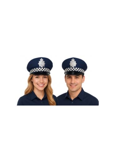 Czapka Policyjna Granatowa A3534 Czapka policjanta policyjna z daszkiem