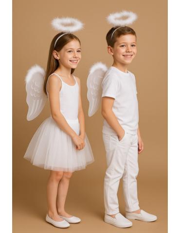 Strój Aniołka Zestaw Anioła Y6237 Skrzydła + opaska aureolka