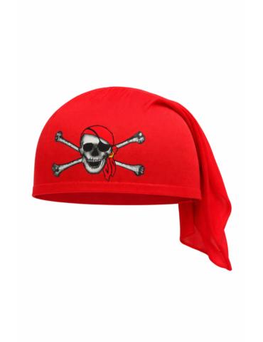 Czapka Pirat z Chustą Czerwony CC203 Dorośli
