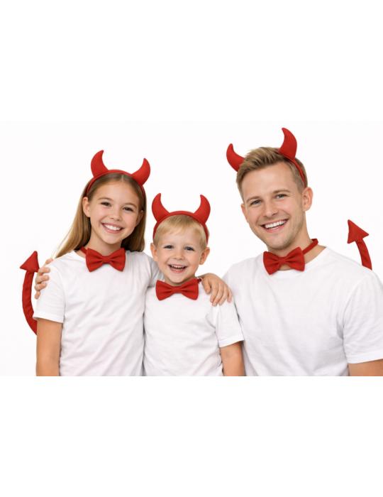 Zestaw diabełek opaska ogon mucha CA069 ogon + opaska + mucha