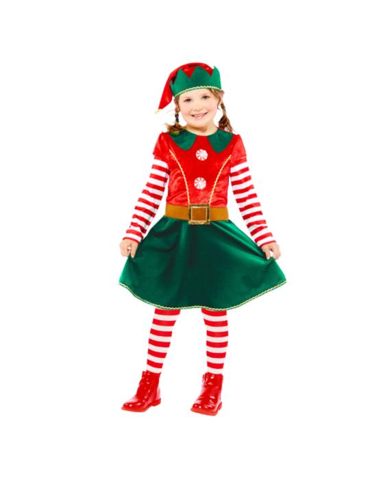 Strój Elf Sukienka 98/104 9912312BZ pomocnik mikołaja