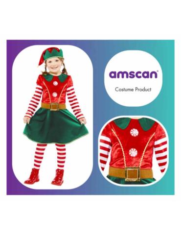 Strój Elf Sukienka 98/104 9912312BZ pomocnik mikołaja