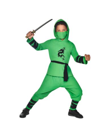 Strój Ninja Warrior 158/164 9910934BZ kostium ninja zielony kostium wojownika BZ
