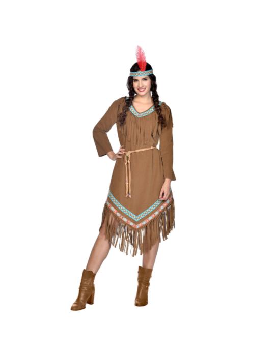 Strój Karnawałowy Indianki L 9910916BZ kostium dziki zachód przebranie sukienka western BZ